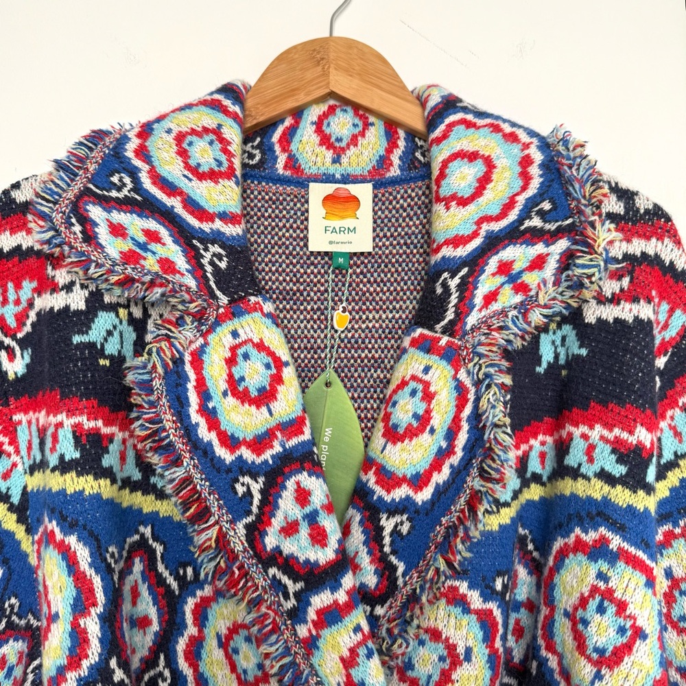 FARM Rio Ainika Knit Cardigan Sweater, Size M, NWT - Picture 10 of 16